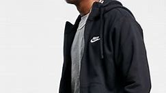 Nike - Club - Sweat à capuche avec fermeture Éclair - Noir BV2645-010 | ASOS
