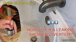 HOW TO FIX YOUR LEAKING SHOWER/TUB DIVERTER!! So SIMPLE and ONLY takes MINUTES!! Amazing RESULTS!!