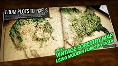 Make a Vintage Forestry Map 3D using Modern Forestry Data