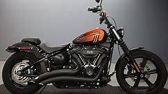 Used 2022 Harley-Davidson Softail Street Bob 114 FXBBS In Vivid Black With Stage 1 Upgrades For Sale