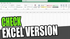 How To Check Microsoft Excel Version #shorts