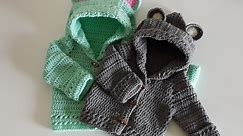 Crochet #9 How to crochet a hooded baby jacket