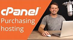 cPanel beginner tutorial 1 - How to purchase hosting