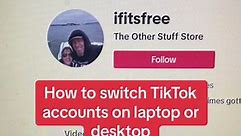 How to switch tiktok accounts on laptop or desktop. #tiktokhowto #tiktokhelp #tiktokhacks #tiktokhow #tiktokproblems