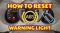 How to Reset ABS Warning Light Using a Paperclip 📎