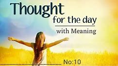 Thought for the Day with Meaning in English for school assembly| Daily Quotes| Good thoughts| No:10|