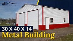 30x40x14 Metal Building - Metal Building Contractors | Alan's Factory Outlet