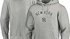 Unisex Hoodies Men MLB Baseball Yankees Jersey Print Pullover Grey Long Sleeve Softball Sport Sweatshirts