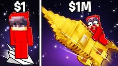 $1 vs $1,000,000 Minecraft Space Build Battle!