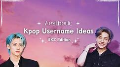 ˚ ♡ ·˚ Aesthetic K-Pop Username Ideas ┃ Stray Kids ₊˚ˑ༄