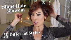 HOW TO STYLE SHORT HAIR: Easy Blowout + 3 CUTE Styles! | Dominique Sachse