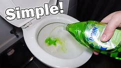 How To Unclog Toilet Without a Plunger using Dish Soap! (Updated)
