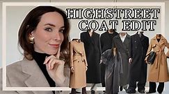 HUGE HIGHSTREET WINTER COAT EDIT | A round up of the best quality investment coats for seasons ahead