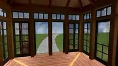 Timber Frame - Tea House / Conservatory - Yankee Barn Homes - 3D Virtual Walkthrough