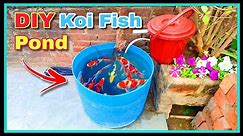 Desi DIY Koi Fish Pond 🥰 | How to make koi fish pond || DIY Homemade Filter