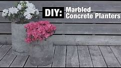 DIY: Marbled Concrete Planters