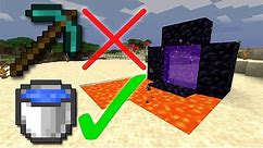 Best WAY To Make a Nether Portal in Minecraft 1.20