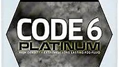 Code 6 Platinum ® - Extreme High Density - Extremely Long Lasting - HDF Organic Fog Machine Fluid, USA Made, Water Based - 1 Gallon
