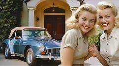 1950s USA - Classic Cars of Vintage America - Colorized