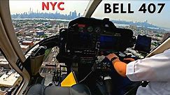 Bell 407 GXP Flight To NYC with Garmin G1000: Startup & Flight!