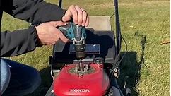 How to start a lawn mower with a cordless drill #mower #tools