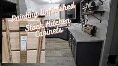 KITCHEN REMODEL - How To Paint Unfinished Lowes Stock Cabinets