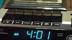 General Electric clock radio /cassette recorder