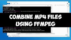 Combine MP4 files using FFMPEG on Windows (without re-encoding)