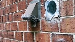 Dryer vent cap cleanup and replacement. #brick #bricktok #dryerventcleaning #dryer #dryervent #dryers #dryerlint #construction #renovation #diy #fyp #bluecollar #tools #dewalttools #dewaltsponsorme #exterior #duct #venting #vent