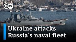 Ukraine claims fighter jets have destroyed a large Russian warship in Crimea | DW News