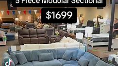 5 Piece Modular Sectional 👈 Regular Price: $1999 😍Introductory Price: $1699 🔥🔥🔥 Ottoman: $299 🙌 Text with any questions (509) 341-1145 📲 | 16 Cents, 3 Shoes, & 5 Socks