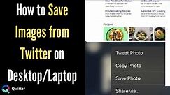 How to Save Images from Twitter on Desktop/Laptop