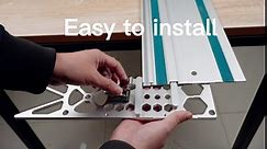 13.4inch Track Saw Square Guide 90° Right Angle Electric Circular Saw Guide Rail Angle Stop Accessories Compatible with Festool and Makita Guide Rail(340 * 88 * 8mm)