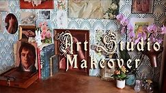 Art Studio Makeover 🦋 Painting Mr. Darcy + Organizing and Decorating🌿 Dreamy Art Vlog
