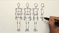 How to draw Human Body Structure. Human Body structure Easy Drawing