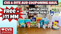 CVS & RITE AID COUPONING HAUL/ Tons of great deals this week! Easy all digital deals.