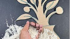 Beautiful wall hanging craft idea using Rice and Paper cups