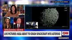See moment DART collides with asteroid