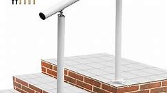 VEVOR VEVOR Handrail Outdoor Stairs, 3ft, 34 Inch Outdoor Handrail, Outdoor Stair Railing Adjustable from 0 to 60 Degrees Handrail for Stairs Outdoor White Aluminum Stair Railing for Garden, Office Area | VEVOR AU
