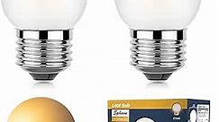 G40 Led Low Wattage Bulb 3W Equivalent 25 Watt Light Bulbs, Standard E26 Small Power, Frosted, Warm White 2700K, Dimmable for Bathroom Bedside Accent Lamps Appliance Bulb Refrigerator Pack of 2