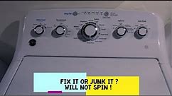 GE Washer GTW465ASN1WW will not spin.Easy way to get it working! The diagnostic is also easy!