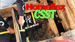 How to connect homeflex csst gas pipe to the main gas line.