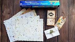 FREEZER PAPER STRIKES AGAIN! How To Make FAUX HANDMADE PAPER! 3 Junk Journal PROJECTS! Easy TUTORIAL