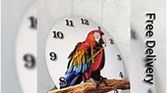 Flat 50% OFF! "3D UV Scarlet Macaw Parrot Clock" ✅Material: 3D UV MDF Plywood ✅Size: 16x16 Inches ✅Free & Fast Shipping 🟢𝗪𝗵𝗮𝘁𝘀𝗮𝗽𝗽 𝗨𝘀: https://wa.me/923090365365 📞 Call us on 0309-0365365 🛒 Shop Now: https://decormahal.pk/product/ | Decor Mahal