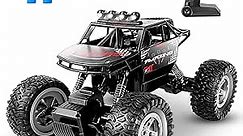 RC Cars,1:14 Scale All Terrain Remote Control Car, 4WD 2.4GHz Off Road Monster Vehicle RC Truck Crawler with Dual Motors, 2 Rechargeable Batteries for 90 Min Play, Toy Gift for Boys Girls