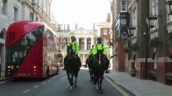 Metropolitan Police Mounted Branch returning to their stables after escorting The King's Guard | Changing-Guard