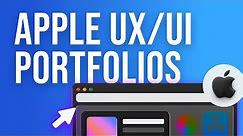 Apple UX/UI Design Portfolios Are Amazing! | Design Investigation @Apple