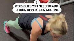 Need ideas for upper body workouts? Try adding these 3 exercises! ⬇️ RENEGADE ROW PUSH UPS: target multiple muscle groups including chest, shoulders, triceps, back, and core. PULL UPS: primarily work the lats, but also engage the traps, teres major, rhomboids, chest, biceps, triceps, forearms, and core. 🚨TIP for working up to unassisted pull ups: use an assisted machine, band, or practice hanging/negative pull ups (jump up, hold at the top, and slowly lower until arms are fully extended) BARBEL