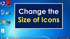 How to change icon size in windows 7