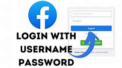 How to Login Facebook Account with Username & Password? Facebook Account on Web | facebook.com Login